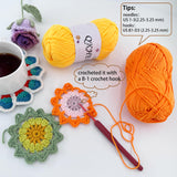 QKHEE Yarn for Crocheting and Knitting 12 * 1.76 Oz (50G) /195yd,Fine/Fingering Weight (1),Cotton 60% Acrylic40%,Soft Yarn kit for Making Granny Squares and amigurumi (Christmas Color)