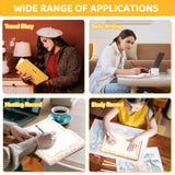 CAGIE Diary with Lock and Key for Girls Heart Shaped Lock Diary for Women PU Leather Kids Journal Secret Notebook with Lock for Travel Cute Diary for Gifts, 5.3 x 7 inches, Yellow