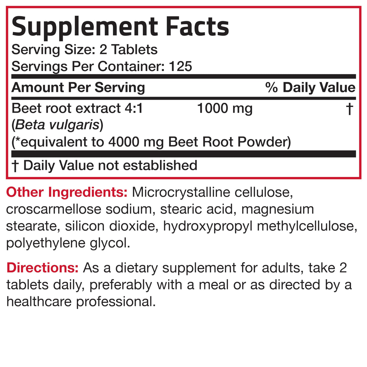 Bronson Beet Root Double Strength, Non-GMO, 250 Vegetarian Tablets