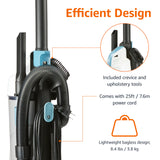 Amazon Basics Upright Bagless Vacuum Cleaner for Carpet and Hard Floors, With Crevice and Upholstery Tools, Detachable Handle, Lightweight (8.4 lbs), 1.7L Dust Cup, 720W, 25ft Cord, Black/White