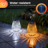 4 Pack Solar Light Replacement Top, Replacement Solar Light Parts for Lantern (Top 3.34 Inch, Bottom 2.83 Inch), Waterproof LED Replacement for Outdoor Garden, Pathway, Yard Lights & Decor