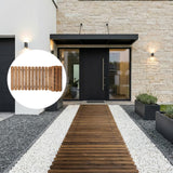 6 FT Roll Out Garden Pathway Straight - Non-Slip Wooden Walkway with Rounded Edges, Instant Outdoor Decoration