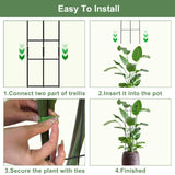 Coomin 32in Monstera Plant Support Trellis for Indoor Plants, 2P
