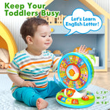 Toys for 1 2 3 Years Old Boys Girls, Musical Spin & Sing Alphabet Zoo with Lights & Sounds, Learning Educational Toys for Toddler 1-3, Christmas Birthday Gifts for Baby Kids Age 6-9-12-18 Months