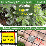 4 x 100ft Deer Fence Netting, Heavy Duty Deer Netting, 55GSM Deer Fence for Garden, Reinforced Edges Anti Bird Netting Mesh for Fruit Trees Vegetable, Raised Bed(55GSM, 4 x100ft)
