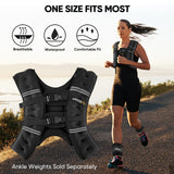 APEXUP Weighted Vest with 5lbs/10lbs/15lbs/20lbs/25lbs/30lbs Weights and Reflective Stripe, Weight Vest Men Women for Workout, Strength Training, Running (Black, 25lbs)