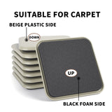 Yelanon Furniture Sliders - 16 pcs-3 1/2” Square Furniture Sliders for Carpet Furniture Pads Hardwoods Floors, Heavy Duty Furniture Movers Sliders,Furniture Moving Pads, Carpet Protectors