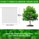 Large Fruit Orchard Netting, 6.56 x 6.56 FT Plant Netting with Zipper and Drawstring, Garden Netting to Protect Fruit from Anti Birds, Bugs, Cicadas, Insects
