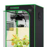 VIVOSUN GIY Smart Grow Tent System 2x2, WiFi-Integrated Grow Tent Kit, with Automate Ventilation and Circulation, Schedule Full Spectrum 100W LED Grow Light, and GrowHub E42A+ Controller