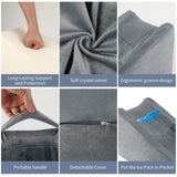 TBXONMOW Arm Elevation Pillow Arm Wedge Pillows for Adults Arm Support Pillow with Pocket for Post Surgery Elbow Arm Rest Pillow with Removable Pillow for Sleeping(Grey)