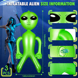 Zhanmai 3 Pieces 63 Inch Giant Inflatable Alien Blow up Jumbo Green Inflate Alien for Theme Birthday Party Favors Decorations Indoor Outdoor Photo Prep Halloween Easter Christmas Decorations