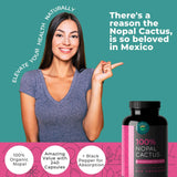 Nopal Cactus Capsules 1500mg- Organic Sun-Dried Prickly Pear Cactus Fruit Powder & Black Pepper Extract for Absorption- Natural Prickly Pear Super Supplement- Fiber, Vitamins and Minerals 240 Capsules