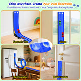 Flexible Race Track Toy Set: 15ft DIY Bendable Ramp with Suction Cups – Portable Roll-Up Car Track for Kids Compatible with 1:64 Diecast Cars – Birthday Christmas for Boys Girls Ages 3+