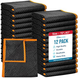 Simpli-Magic Heavy Duty Padded Moving Blankets 72" x 40" – 12 Pack – Packing Blankets, Furniture Covers for Moving