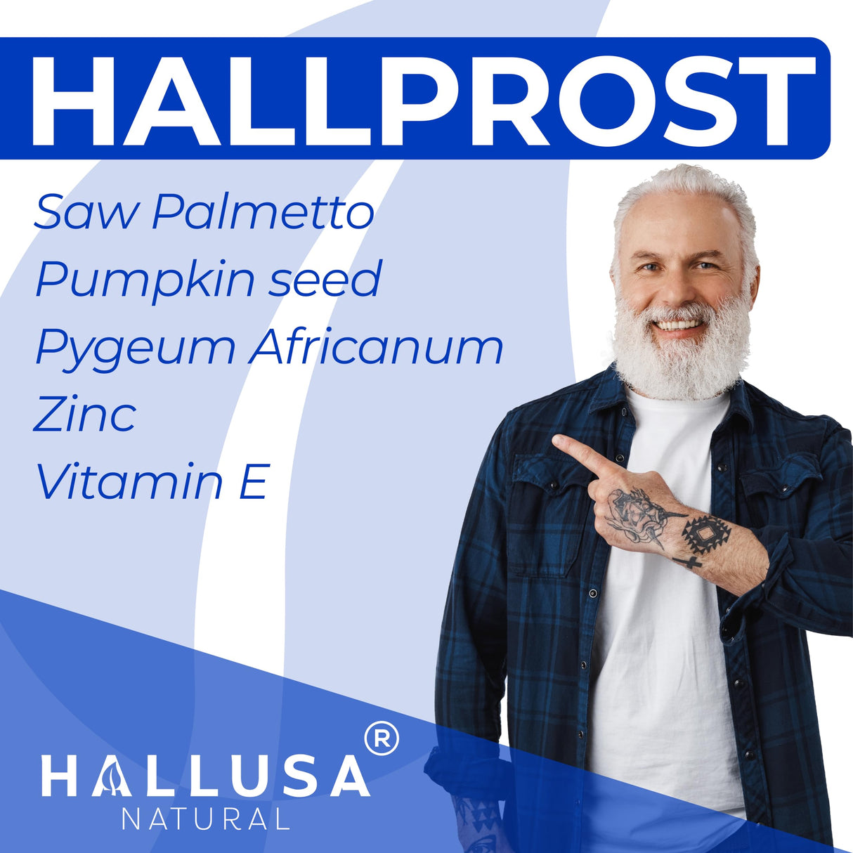 Próstata Inflamada - Prostatitis - Pastillas para la próstata - HALLPROST 60 CAPSULAS