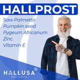 Próstata Inflamada - Prostatitis - Pastillas para la próstata - HALLPROST 60 CAPSULAS