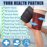 Zuscot 2 Pcs Hamstring & Thigh Compression Wraps, Adjustable Thigh Compression Braces, Quad & Thigh Support for Men and Women, Versatile Compression Bandages for Thigh, Knee, Calf, Arm
