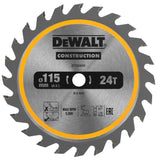 Dewalt DT20420-QZ Hoja para Sierra Circular estacionaria 115 x 10 mm 24D