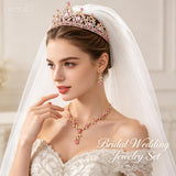 Kamirola Metal Tiaras and Crowns for Women,Tiaras Earrings Necklace sets