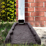 Sekcen 2 Pack Rubber Downspout Splash Block Rain Gutter Down Spout Drain Trays Brown
