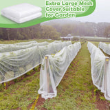Yoojahow 1 Pcs Garden Insect Netting Mesh, White Ultra Fine, 12 X 33 Ft