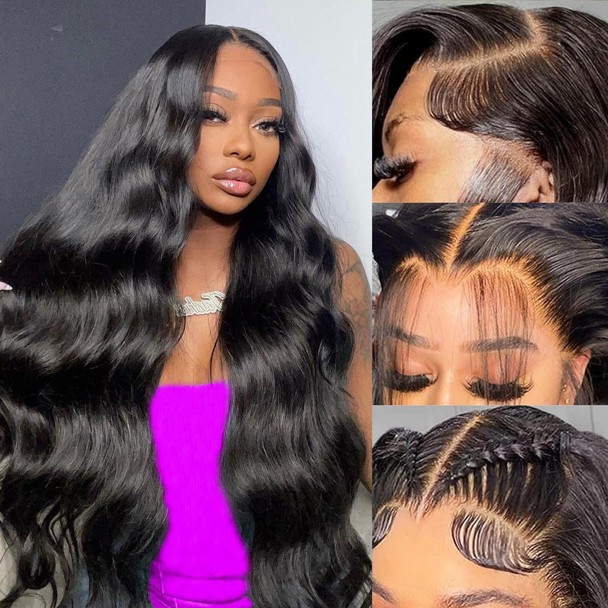 28 Inch 13x6 Body Wave Lace Front Wigs Human Hair 200% Density HD Lace Frontal Wigs Human Hair Glueless Wigs Human Hair Pre Plucked With Baby Hair 100% Virgin Human Hair Lace Front Wigs for Women