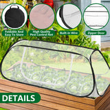 2 Pcs Pop Up Garden Rows Plant Cover,Raised Garden Beds Plants Protector