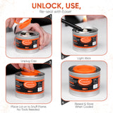 Luminar Resealable-Wick Chafing Fuel Cans, 12 Pack, 6 Hour - Premium Quality Burners for Food Warmers - No More Spills, Waste, or Hassle - Perfect for Convenient, and Long-Lasting Event Catering