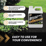 32oz Absolute Black Mulch Dye - Covers up to 2,500 sq. ft., Liquid Mulch Dye Black, Premium Color Concentrate, Ideal for Landscaping, Renews Faded Rubber or Wood Chips, 100% Color Pigment