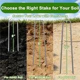 AAGUT Landscape Staples 8 Inch Galvanized Anti-Rust Garden Stakes 11 Gauge