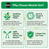 Miracle-Gro, Grow Light for Indoor Plants - 10W LED, Flexible 2-Head, Selectable Spectrum for Indoor Plants, Seeds, Herbs, Flowers, Plug-in Anywhere for Any Plant