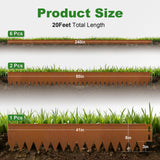 Gabviem 8 Inch Cor Ten Steel Landscape Edging Kit – Metal Garden Border