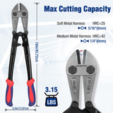 WORKPRO Bolt Cutter, Bi-Material Handle with Soft Rubber Grip, 18", Chrome Molybdenum Steel Blade, W017005A