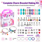 COO&KOO Charm Bracelet Making Kit, A Unicorn Girls Toy that Inspires Creativity and Imagination, Crafts for Girls Ages 8-12 with Jewelry Making Kit Perfect Gifts for 6 7 8 9 10 Girl Self-Expression!