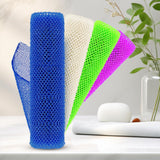 4 Pieces African Net Sponge – Effective Deep Cleansing and Exfoliating Mesh for Glowing Skin – Stretchable, Quick-Dry Exfoliating Bath Sponge(Blue, Green, Purple, White)