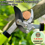 YRTSH Loppers Hedge Clippers Garden Shears, 3PCS Yard Tools Combo Set Tree, Shrub & Bush Care Kit for Lawn Garden, Branch Cutter with Compound Action Tree Trimmer & Trimming Borders
