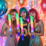 GDHZWTMY 36 Pcs LED Foam Glow Sticks Bulk,Glow in The Dark Party Supplies，Foam Light Up Sticks 3 Modes of Color Flashing for Birthday,Wedding,Raves,Carnival,Halloween Christmas,New Year,Concert