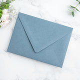 PONATIA 50PCS A7 Euro Flap Envelopes, 5.25 x 7.25'' Dusty Blue Flowers Liner Envelopes for Wedding Invitations, Photos, Postcards, Greeting Cards, Christmas Gift Cards, Acrylic Mailing, 5x7 envelopes