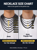 PROSTEEL Punk Jewelry Link Chain Black Necklace Neck Chain 6mm 20inch Gothic Men Cool Chains Mens Necklace