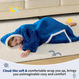 IFNOW Wearable Blanket Hoodie For Kids, Blanket Hoodie For Kids With Hood And Pockets, Girls Oversized Hoodie Blankets As Gift For Teens Girls Boys Birthday Christmas (Navyblue)