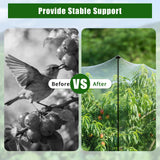 DOLEMODUO 72 Inch Garden Stake Netting Support, 10PCS Heavy Duty & Rust Proof Powder Coated Steel Plant Stakes for Garden Fencing, Plant & Crop Protection from Wildlife
