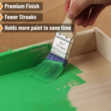 Bates 3-Inch Angle Paint Brushes (12 Pack) - Treated Wood Handle, Perfect for Walls & Furniture