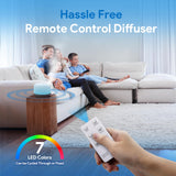 ASAKUKI 500ml Premium, Essential Oil Diffuser with Remote Control, 5 in 1 Ultrasonic Aromatherapy Fragrant Oil Humidifier Vaporizer, Timer and Auto-Off Switch Brown