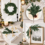 16PCS Christmas Cedar Pine Stems Branches Decor Artificial Greenery Picks