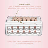 INFINITIPRO BY CONAIR Ceramic Flocked - Hot Rollers for Long, Medium, and All Hair - Hair Curler - Hair Roller Clips Included - 1 1/4-inch, 1-inch, and 3/4-inch Rollers