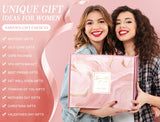 Birthday Gifts for Women Self Care Gifts Get Well Soon Gifts, Rose Relaxing Spa Gifts Basket Care Package w/ Luxury Flannel Blanket, Unique Christmas Gifts for Mom Her Friend Sister Wife Grandma