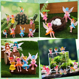 GGSTDDUP 20 Pcs Miniature Fairy Figurines, Hand-Painted Small Flower Fairies with Wings for Garden Decor, Cake Topper & Landscapes