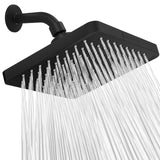 SparkPod Shower Head - High Pressure Rain - Premium Quality Luxury Design - Easy Clean Adjustable Replacement for Your Bathroom Shower Heads (Midnight Black Matte, 8 Inch Square)