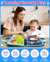 Gojmzo Busy Board Montessori Toys for Toddler Boy Girl Gifts Busy Book