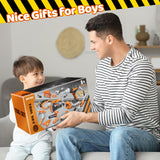 Kids Tool Set 46 PCS, Christmas Birthday Gifts for Kids Ages 3,4,5,6,7,8, Toddler Tool Set with Portable Tool Box & Electronic Toy Drill, Construction Toys Tools for Toddlers, Tool Kits for Boys Girls